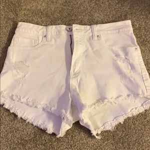JUSTUSA white jean shorts size M